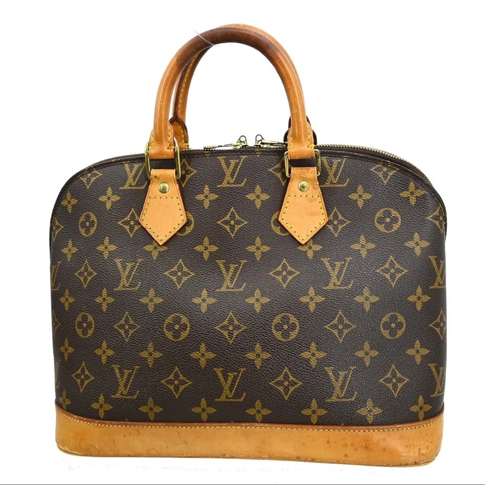 Louis Vuitton Monogram Satchel with Tan Accents PRE-OWNED - Picture 2 of 11